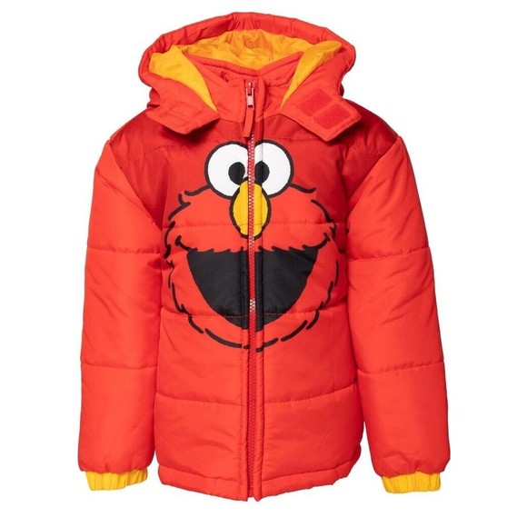 Sesame Street Elmo  Jacket 12 Month Red Coat Puffer - Picture 1 of 7